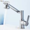 Vòi Lavabo Nóng Lạnh Inox 304 Xoay 720 Độ Holer HL-LB649 ( Màu Xám – Màu inox )