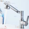 Vòi Lavabo Nóng Lạnh Inox 304 Xoay 720 Độ Holer HL-LB649 ( Màu Xám – Màu inox )