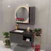 Bộ Tủ Lavabo Nhựa PVC Chống Nước Có Gương Led TCERA TLVB59