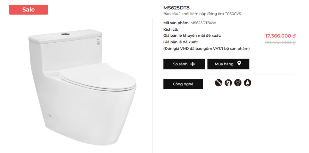 bồn cầu xả êm Toto bán chạy