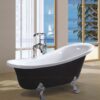 Bồn Tắm Ngồi Chân Rồng Màu Đen Chân Rồng Mạ Crome BTR05