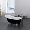 Bồn Tắm Ngồi Chân Rồng Màu Đen Chân Rồng Mạ Crome BTR05