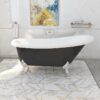 Bồn Tắm Ngồi Chân Rồng Màu Đen Chân Rồng Mạ Crome BTR05