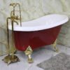 Bồn Tắm Ngồi Chân Rồng Màu Đỏ BTR03