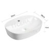 Chậu Lavabo Đặt Bàn Trắng TTCERA LB123