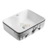 Chậu Lavabo Đặt Bàn Vuông Hoa Văn Nai Rừng TTCERA LB21