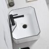 Chậu Lavabo Đặt Bàn vuông Viền Đen TTCERA LB46