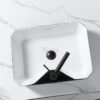 Chậu Lavabo Đặt Bàn vuông Viền Đen TTCERA LB46