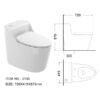 Bồn Cầu Trứng 1 Khối Màu Trắng Holer HLBC297