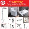Combo Nhà Vệ Sinh Trọn Bộ 11 Món 5.8 Triệu CB11B-5800