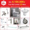 Combo Thiết Bị Vệ Sinh Siêu Tiết Kiệm 10 Món 4.1 Triệu CB10-4100