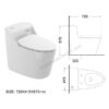 Bồn Cầu Trứng 1 Khối Màu Trắng Holer HLBC297