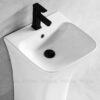 Lavabo Sứ Trụ Đứng Liền Khối Ovan Trắng TTCERA LBT09