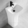 Lavabo Sứ Trụ Đứng Liền Khối Ovan Trắng TTCERA LBT09