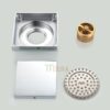 Phiễu Thoát Sàn Chống Hôi Đồng Thau Mờ TTCERA PT09
