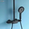 Sen Cây Tắm Đứng Chỉnh Nhiệt Đồng Thau Sơn Tĩnh Điện Đen Holer HL242