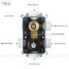 Sen Tắm Âm Tường Đồng Thau Sơn Tĩnh Điện Đen HoLer HLA202