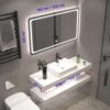 Tủ Lavabo Bàn Đá Trắng 2 Tầng Chống Trầy TLVBD-16