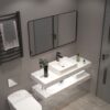 Tủ Lavabo Bàn Đá Trắng 2 Tầng Chống Trầy TLVBD-17