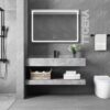 Tủ Lavabo Bàn Đá Xám 2 Tầng Chống Trầy TLVBD-02