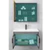 Tủ Lavabo Nhôm Có Gương Led Cao Cấp TTCERA TLVB56