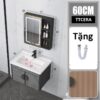 Tủ Lavabo Nhôm Có Gương Led Cao Cấp TTCERA TLVB56