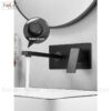 Vòi Lavabo Âm Tường Đồng Thau Sơn Tĩnh Điện Đen HoLer HL-LBA600