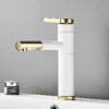 Vòi Lavabo Nóng Lạnh Sơn Tĩnh Điện Trắng Vàng TTCERA LB263