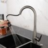 Vòi Rửa Chén Rút Dây Inox 304 Sơn Tĩnh Điện Màu Xám Holer CHL908