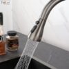 Vòi Rửa Chén Rút Dây Inox 304 Sơn Tĩnh Điện Màu Xám Holer CHL908