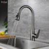 Vòi Rửa Chén Rút Dây Inox 304 Sơn Tĩnh Điện Màu Xám Holer CHL908