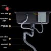 Combo Chậu Rửa Chén Kèm Vòi Đơn Inox Phủ Nano Đen TTCERA CRNN912-7545