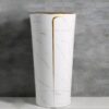 Lavabo Sứ Trụ Đứng Liền Khối Tròn Trắng Vân Đá TTCERA LBT10
