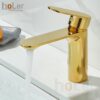 Vòi Lavabo Nóng Lạnh Đồng Mạ Vàng Holer HL-LB608