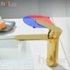 Vòi Lavabo Nóng Lạnh Đồng Mạ Vàng Holer HL-LB608