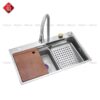 Combo Chậu Rửa Chén Kèm Vòi Đơn Thác Nước Inox 304 hoLer HLCR712-7846