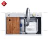 Combo Chậu Rửa Chén Kèm Vòi Đơn Thác Nước Inox 304 hoLer HLCR712-7846
