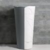 Lavabo Sứ Trụ Đứng Liền Khối Tròn Xám Vân Đá TTCERA LBT11