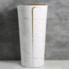 Lavabo Sứ Trụ Đứng Liền Khối Tròn Trắng Vân Đá TTCERA LBT10