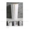 Lavabo Sứ Trụ Đứng Liền Khối Tròn Trắng Vân Đá TTCERA LBT10