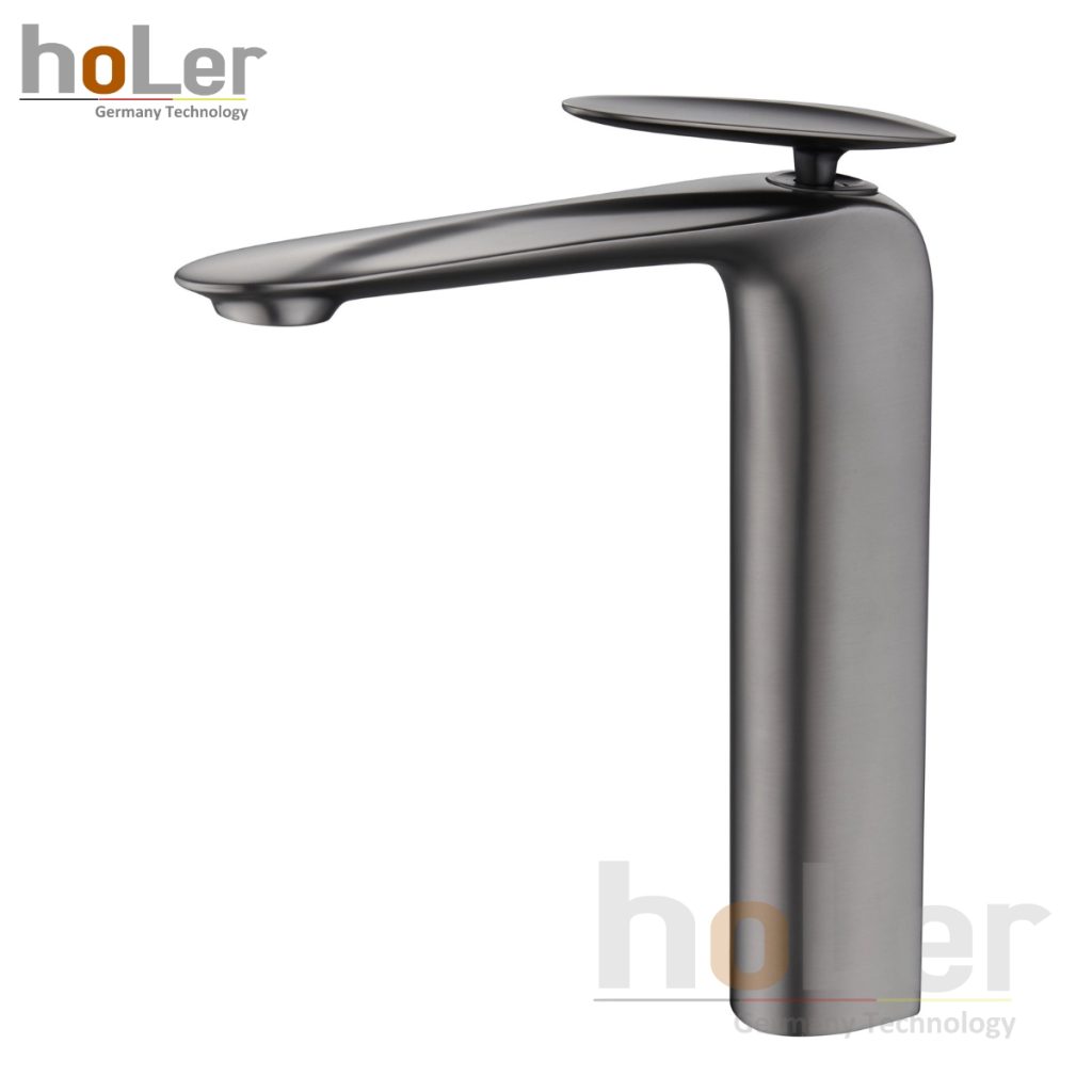 Vòi Lavabo Lạnh Đồng Sơn Tĩnh Điện Xám Holer HL-LB653