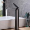 Vòi Lavabo Lạnh Đồng Sơn Tĩnh Điện Xám Holer HL-LB653