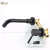 Vòi Lavabo Âm Tường Đồng Thau Sơn Tĩnh Điện Đen HoLer HL-LBA603