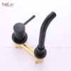 Vòi Lavabo Âm Tường Đồng Thau Sơn Tĩnh Điện Đen HoLer HL-LBA603