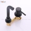 Vòi Lavabo Âm Tường Đồng Thau Sơn Tĩnh Điện Đen HoLer HL-LBA603