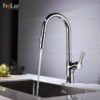 Vòi Rửa Chén Rút Dây Đồng Thau Mạ Crome Holer CHL921