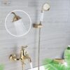 Bộ Sen Tắm Nóng Lạnh Đồng Thau Mạ Vàng Holer HLST306