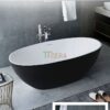 Bồn Tắm Nằm Ovan Màu Đen TTCERA BT04