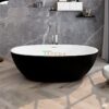Bồn Tắm Nằm Ovan Màu Đen TTCERA BT04