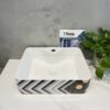 Chậu Lavabo Đặt Bàn Vuông Sọc Hoa Văn TTCERA LB139
